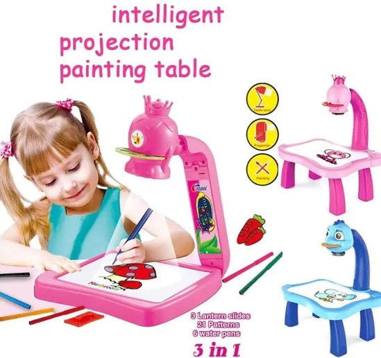 Drawing Projector Table for Kids with Light & Music