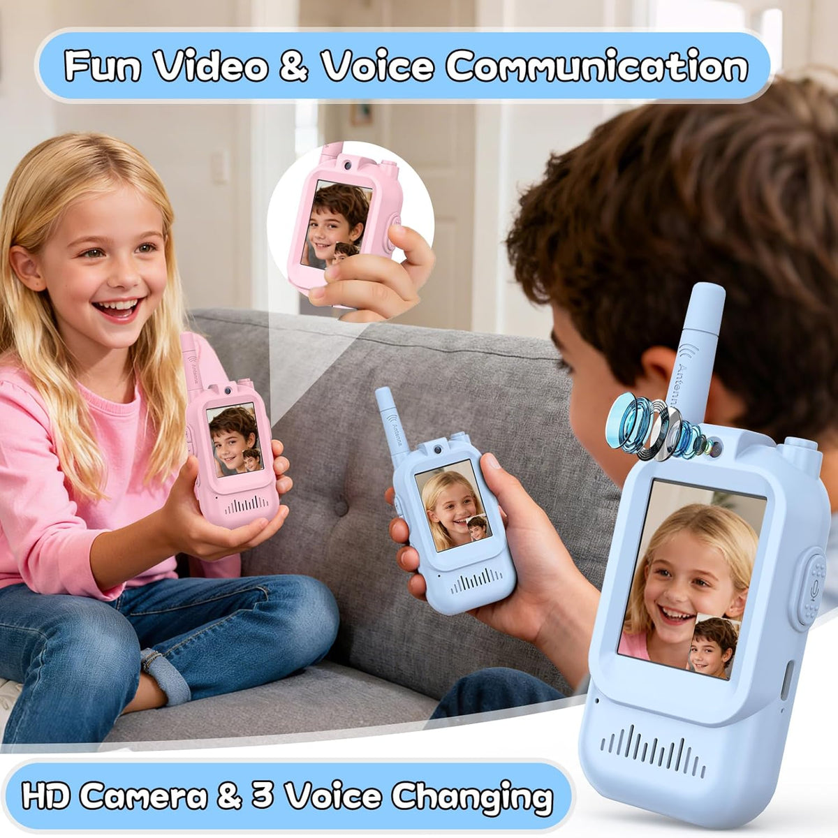 Kids Video Walkie Talkie With HD Camera
